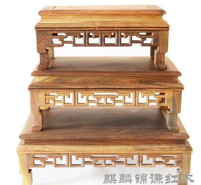 绿檀木鱼缸底坐 海门红木工艺品 花瓶坐 定制加工 工厂
